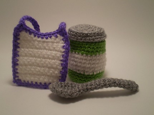 Amigurumi Baby Food Jar and Accessories