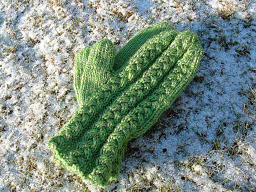 Cozy Cabled Mittens