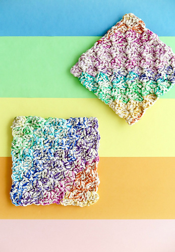 Rainbow Crochet Washcloth