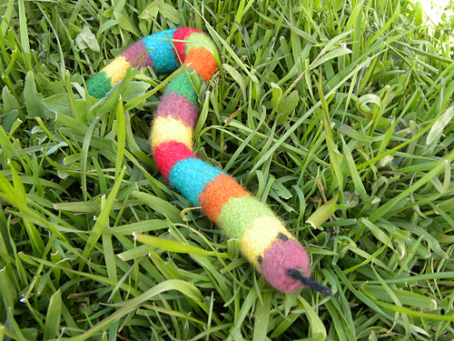Felted Snake Stashbuster
