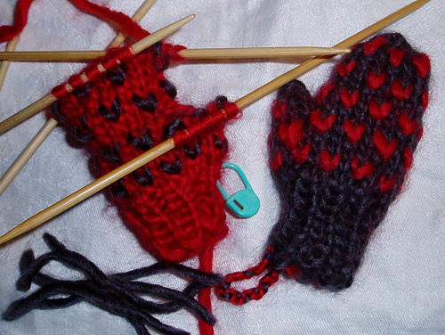 Tiny Thrummed mitten