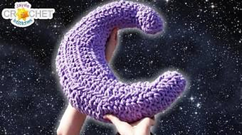 Big Fluffy Crescent Moon Pillow