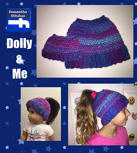 Waves Messy Bun Doll Hat