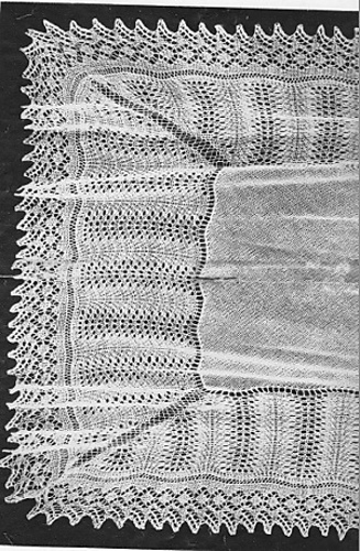 Feather Knitted Shawl