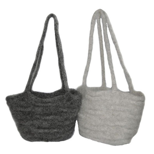 Karst Knit-and-Felt Bag