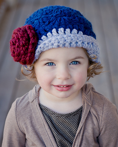 Shell Stitch Flapper Hat 013