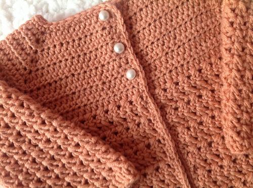 Dusty Peach Cardigan + Hat