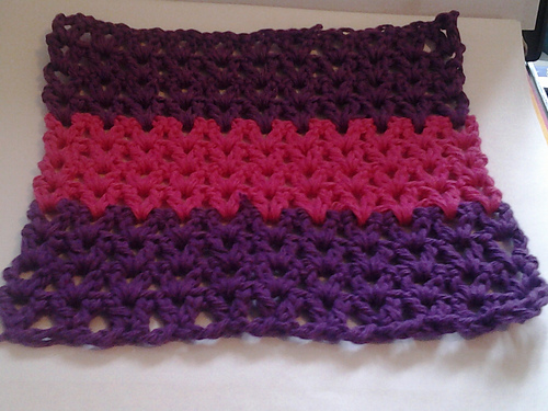 V stitch Dishcloth