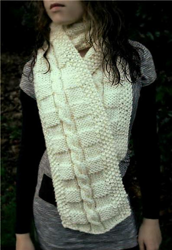 Textural Cable Scarf