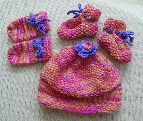 Seed-stitch Infant Set