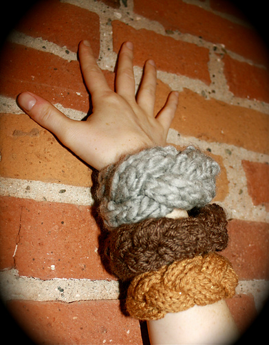 Braided Knit Bangle Bracelets