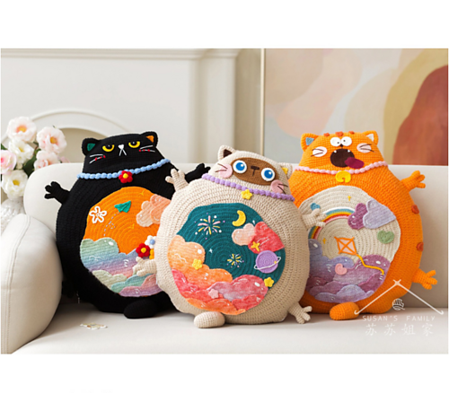 Kitty Sofa Cushion Cover