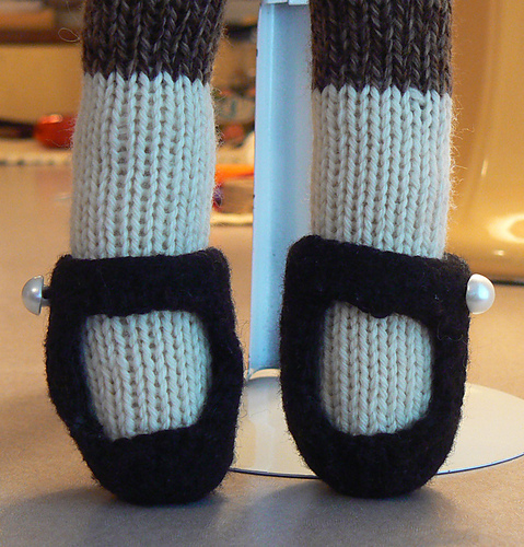 Sock Monkey Mary Janes