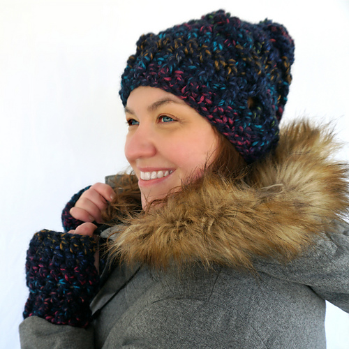 City Lights Hat and Mitts Set
