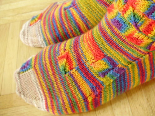 Mitered Windowpane Socks