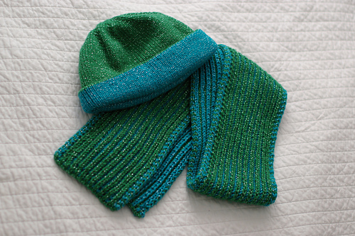 Brioche Stitch Scarf and Hat