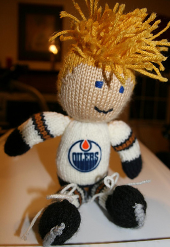 Knitted Hockey Player
