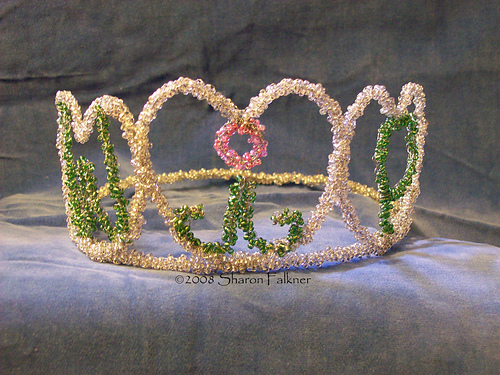 Beaded Wire Crochet Tiara