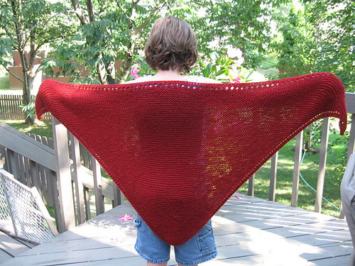 Knit Triangular Shawl