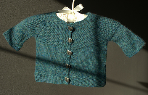 garter yoke baby cardi