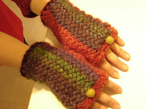 Rectangle fingerless gloves