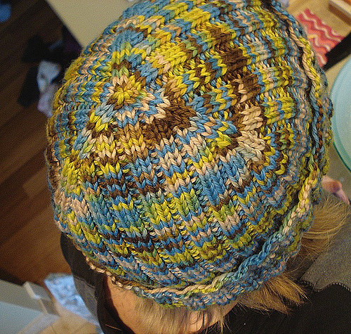 2x2 Rib hat (with triangle on top)