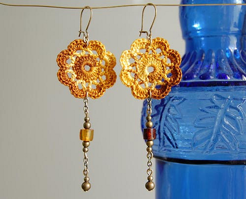 Crochet Flower Earrings