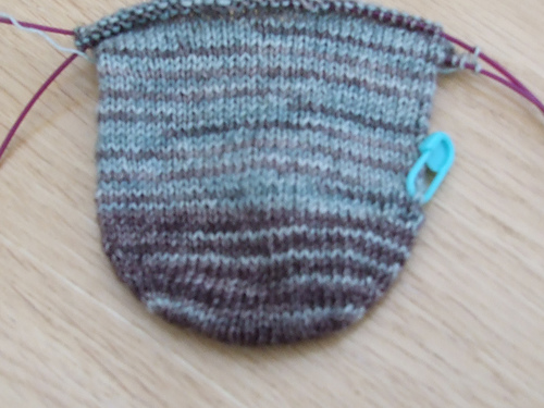 Seam Free Rounded Toe for a Toe-up Sock
