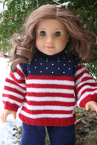 American Girl Patriotic Sweater