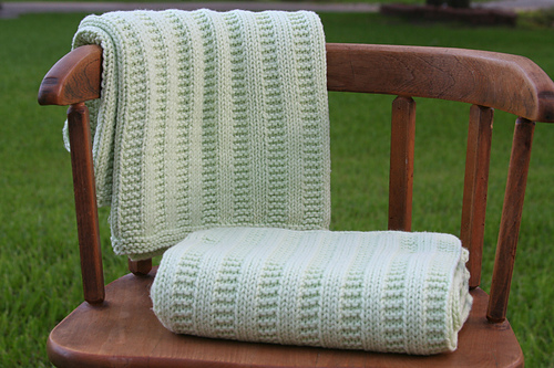 Garter Rib Baby Blanket