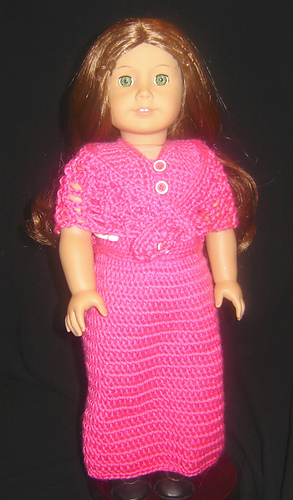 Evening Dress w/Shawl- 18" Doll