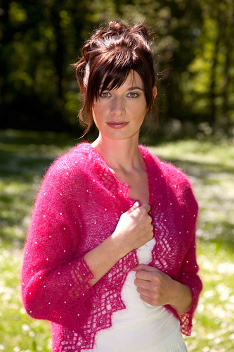 glamour cardigan with pearls and lace