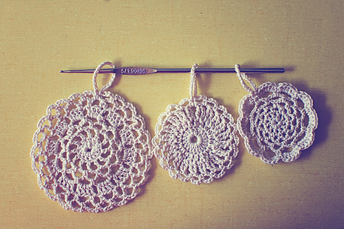 Doily Flake Ornaments