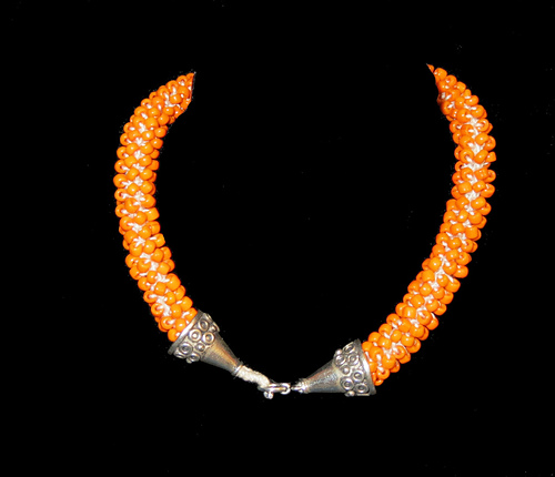 Beaded crochet cord