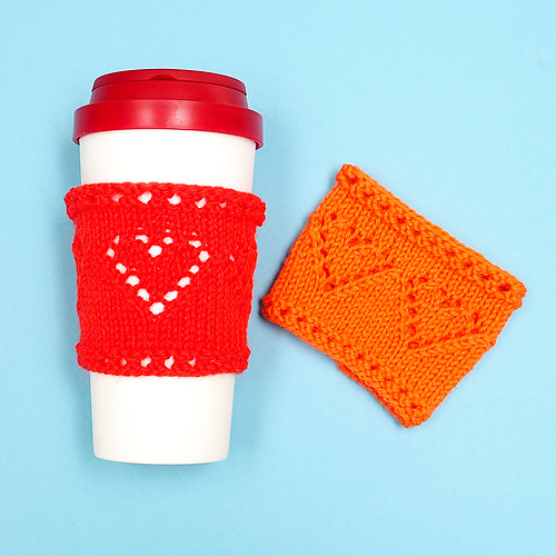 Lacy Hearts Cup Sleeve