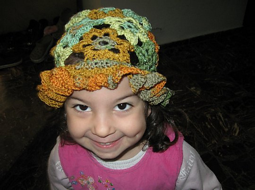 Crocheted Flower Sun Hat