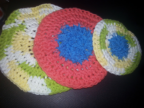Round Scrubby Dishcloths