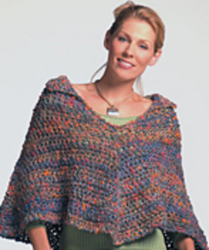 Poncho With Collar LM0126