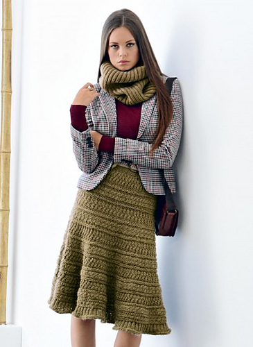 715 Jupe ou Poncho et Snood