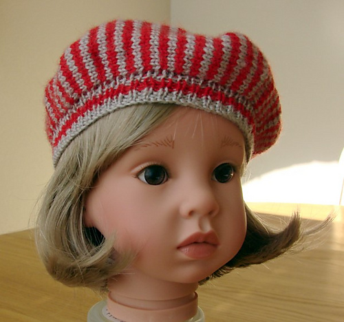 Stripey Doll Beret/Tam