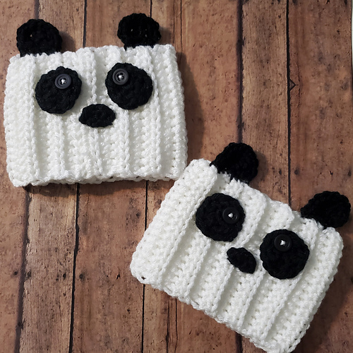 Peek-a-boo Panda Boot cuffs