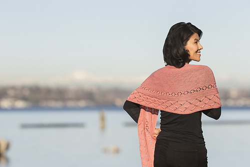 Coral Trellis Shawl