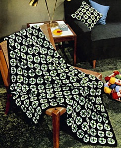 Maltese Cross Afghan and Pillow