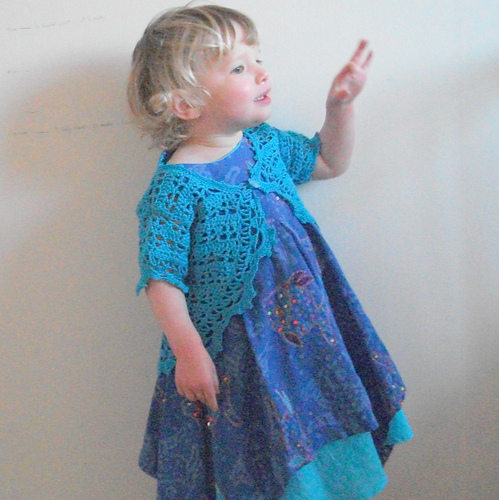 Little girl's crochet bolero