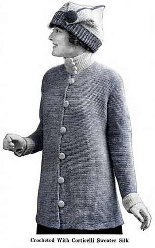 Corticelli Crocheted Silk Sports Coat No. 323