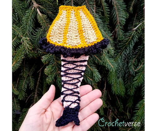 Leg Lamp Applique Ugly Sweater Ornament