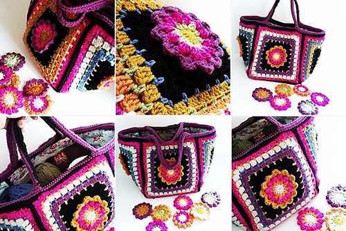 Frida's Flowers project bag