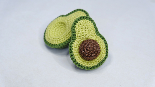 Amigurumi Avocado Keychain