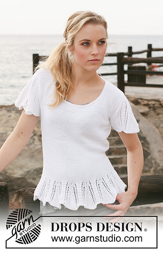 120-23 Top with Flounce in Lace Pattern