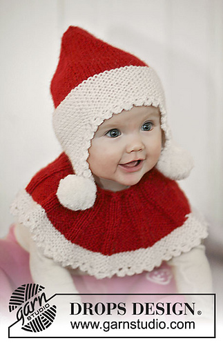 b19-11 Baby Noel hat & neckwarmer